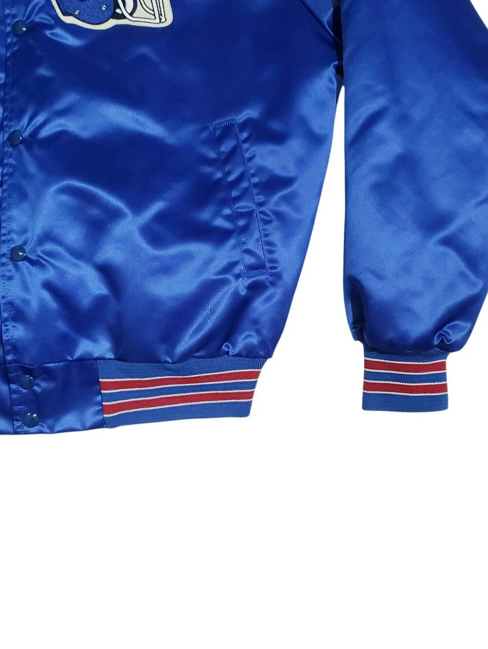 Vintage 1990 Chalk Line Mens NFL NY Giants Bomber Jacket Spellout Back Size XL
